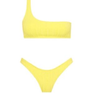 Triangl One Shoulder Yellow Bikini Set